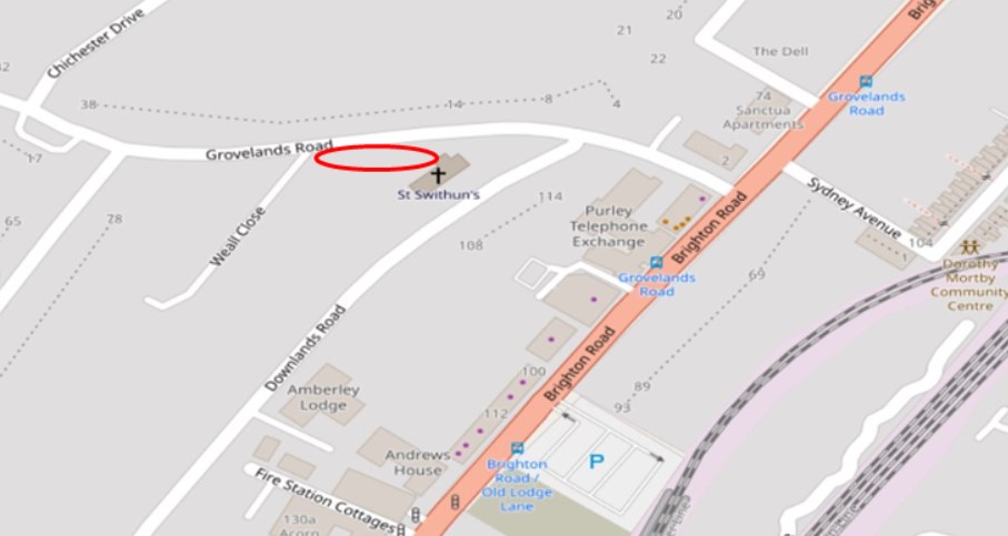 St. Swithun's Church Hall map